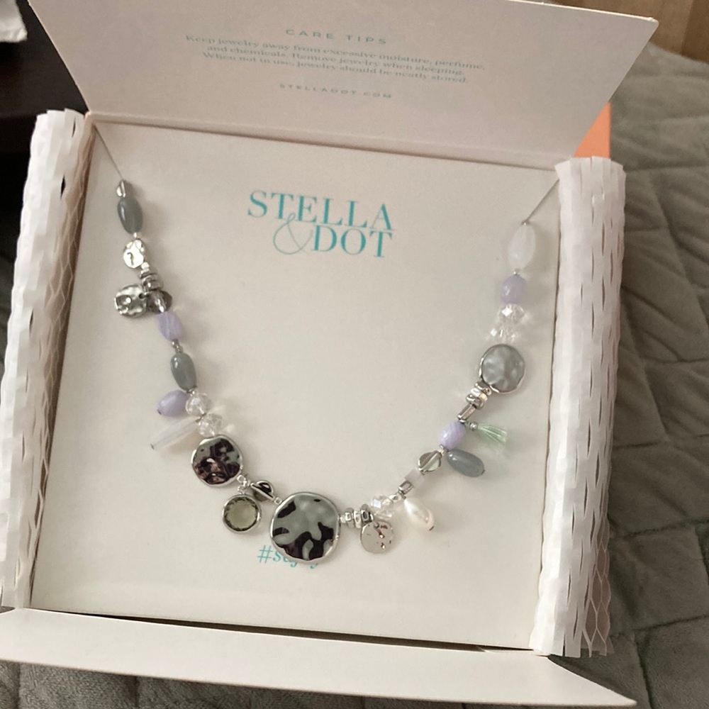 Stella & Dot Metal Bubbles Mini Statement Necklace